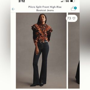 Pilcro split-front high-rise boot cut jeans from Anthropologie